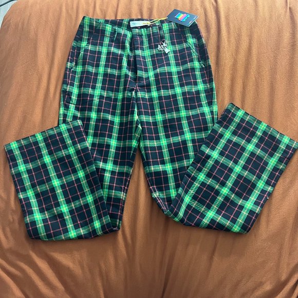NWT Teddy Fresh Plaid Trousers size 29 - Picture 3 of 4